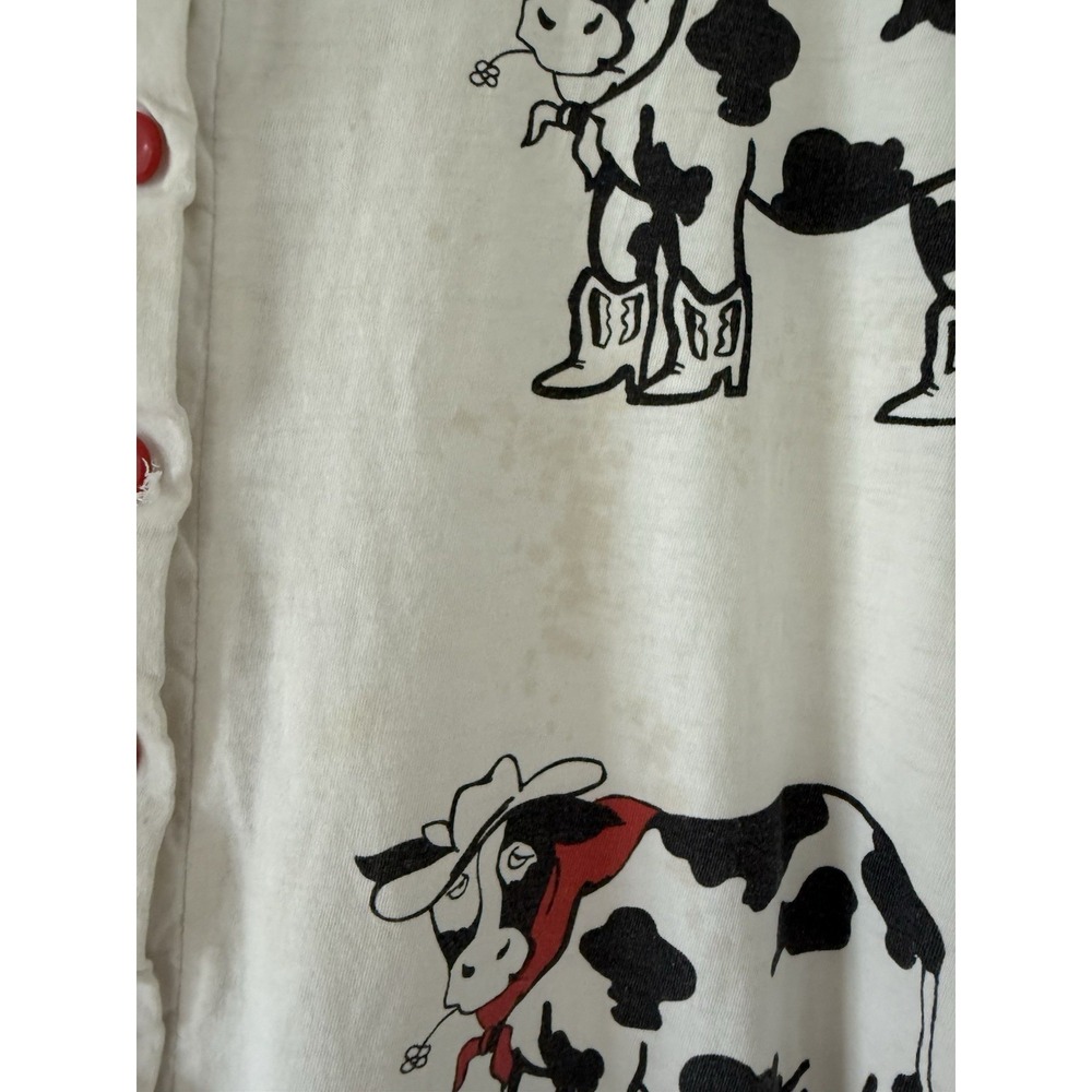 Vintage Cow Print Nightgown Or Oversized Tshirt Dress - Picture 3 of 8